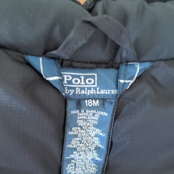 Polo RALPH LAUREN Boys Kids Jacket Vest Coat Duck Down Puffer VEST size 18M - Picture 2 of 6